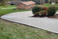 curved sloping driveway