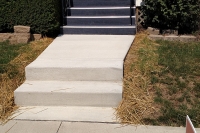 front steps and walk