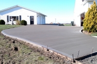 new curved upward grade driveway