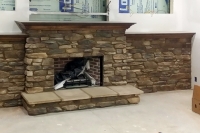 stone fireplace work