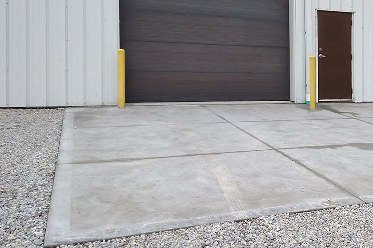 parking lot entry apron pad and approach construction