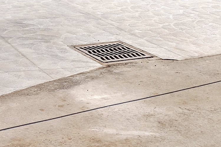 catch basin and parking lot drain construction
