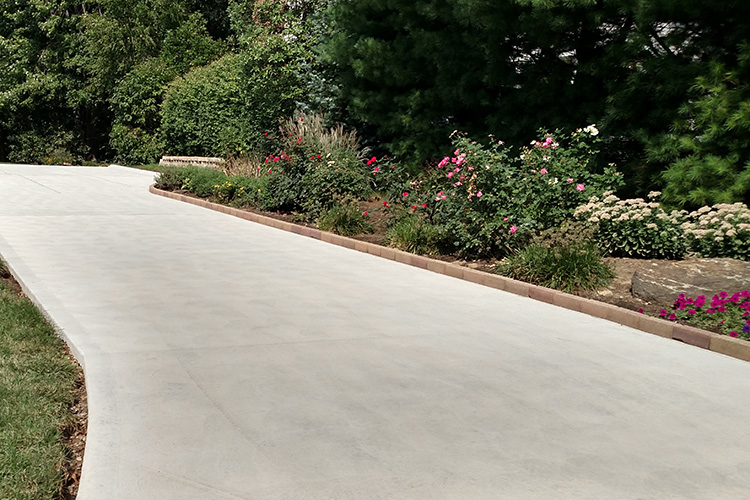 residential driveway construction by Domenico concrete